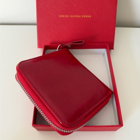 Handbags - New Red Geniune Leather Zip Wallet